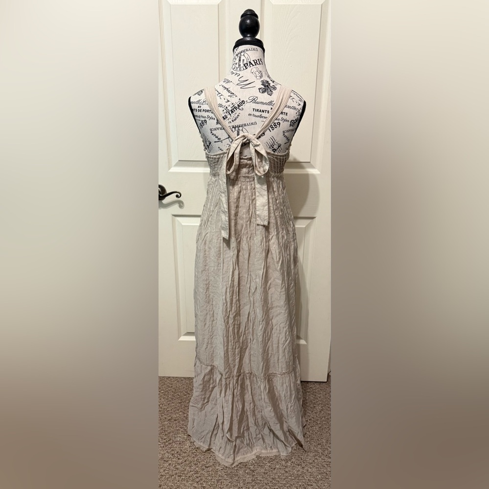Free People Elegant Beige Frankie Pin-tuck Maxi Dress - Picture 5 of 8